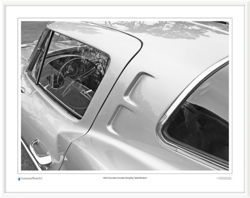 1963 Chevrolet Corvette Sting Ray "Split Window" / CPA301B / B&W Print