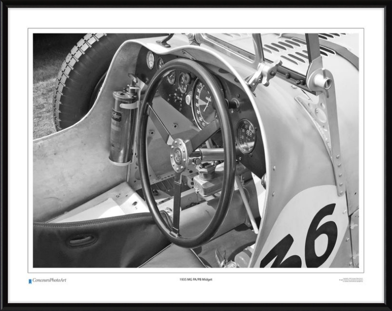 1935 MG PA/PB Midget / CPA607B / B&W Print