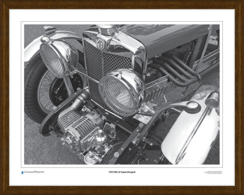 1933 MG J2 Supercharged / CPA101B / B&W Print