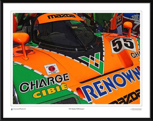 1991 Mazda 787B Group C / CPA404C / Stylized Image
