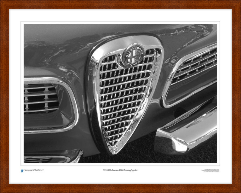 1959 Alfa Romeo 2000 Touring Spyder / CPA209B / Black and White