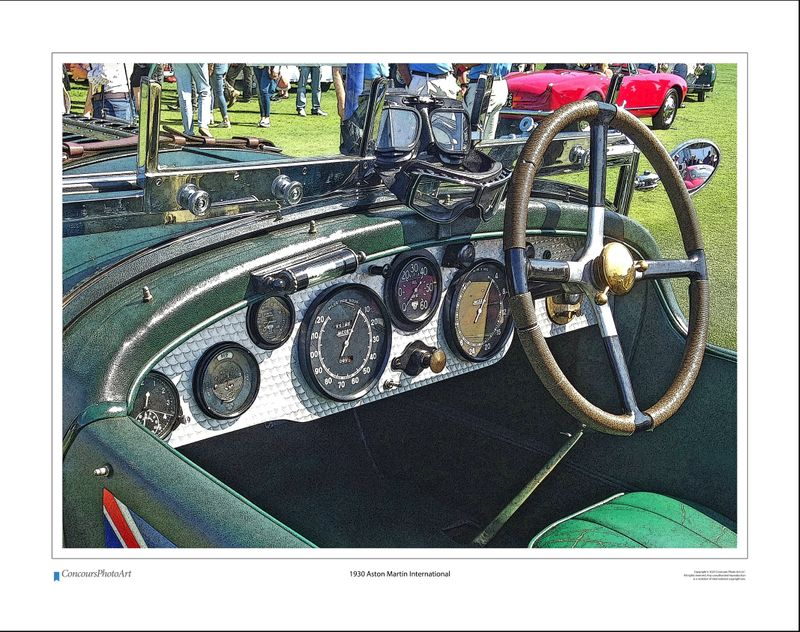 1930 Aston Martin International / CPA602C / Stylized Print