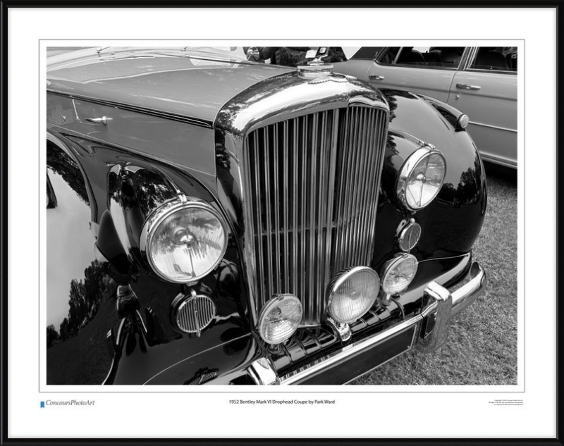 1952 Bentley Mark VI Drophead Coupe by Park Ward / CPA114B / B&W Print