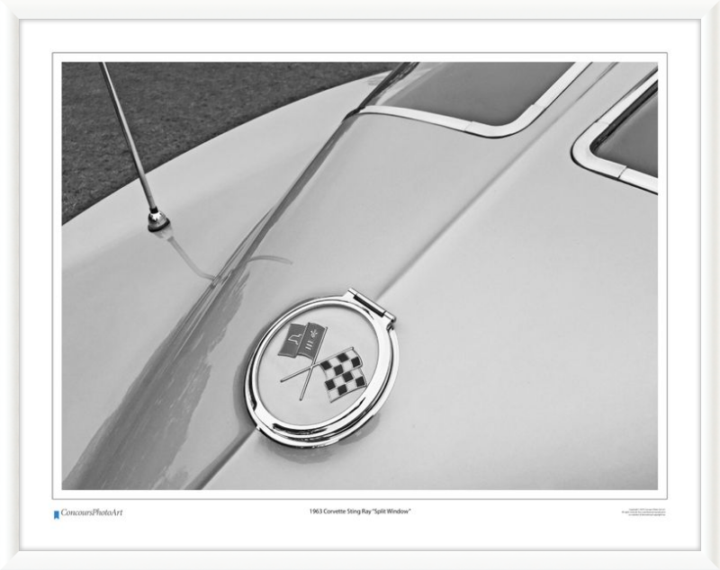 1963 Chevrolet Corvette Sting Ray "Split Window" / CPA317B / B&W Print