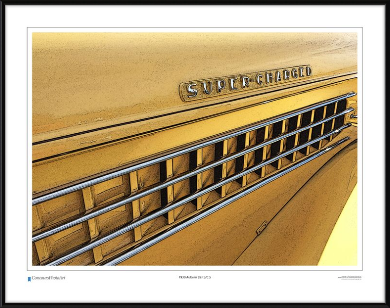 1938 Auburn 851 S/C 5 / CPA322C / Stylized Print