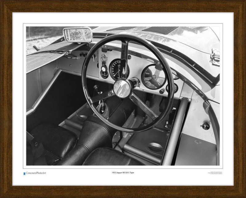 1953 Jaguar XK120 C-Type / CPA615B / B&W Print