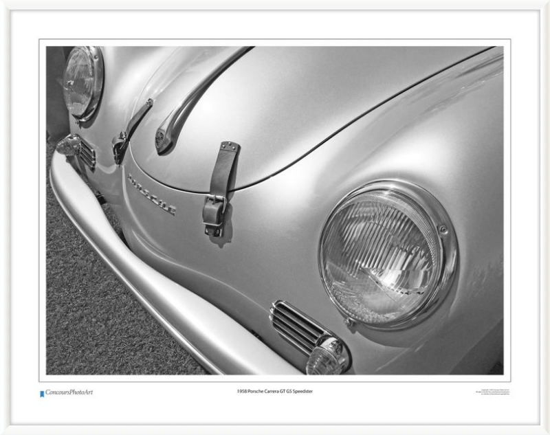 1958 Porsche Carrera GT GS Speedster / CPA203B / B&W Print