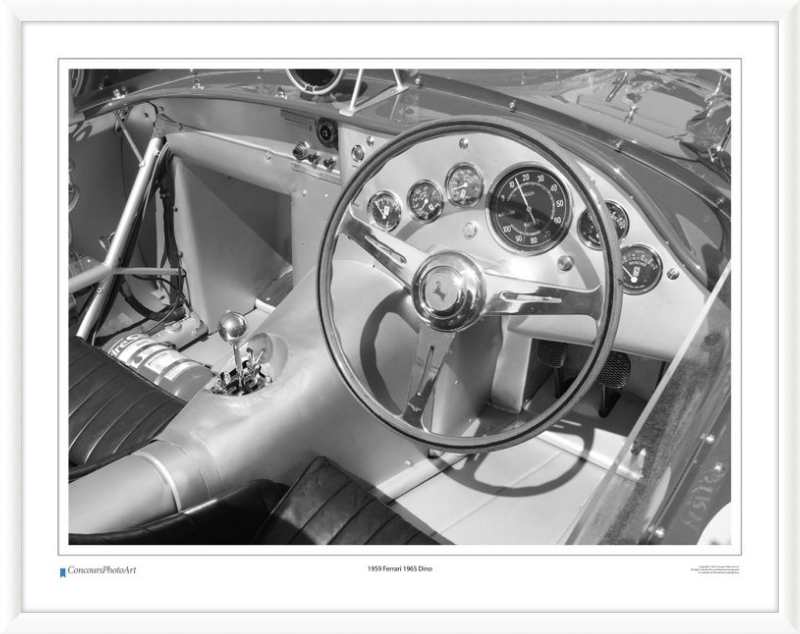 1959 Ferrari 196S Dino / CPA604B / B&W Print