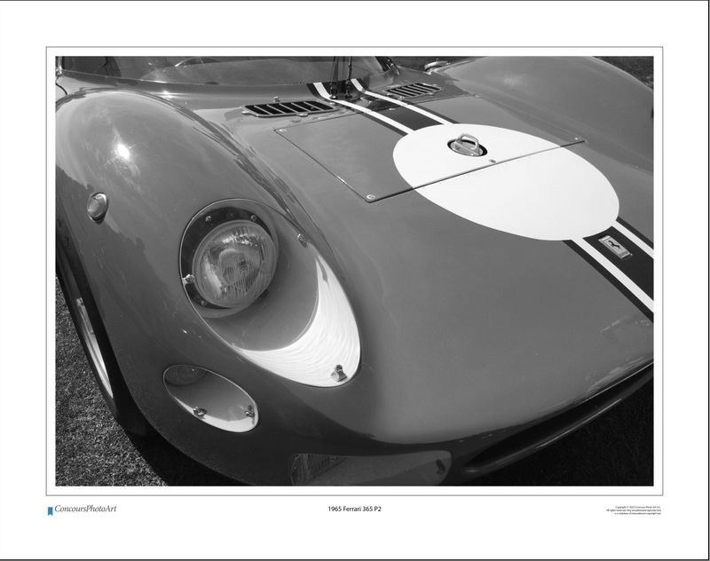 1965 Ferrari 365 P2 / CPA411B / Black and White