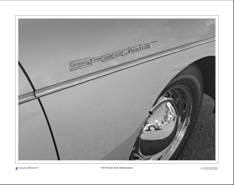 1957 Porsche 356A 1600 Speedster / CPA210B / Black and White