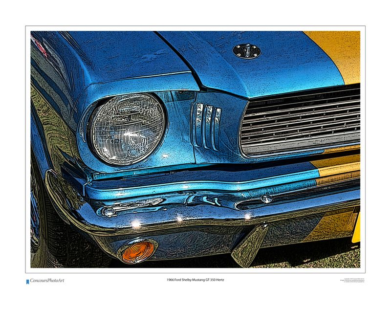1966 Ford Shelby Mustang GT 350 Hertz / CPA319C / Stylized Print