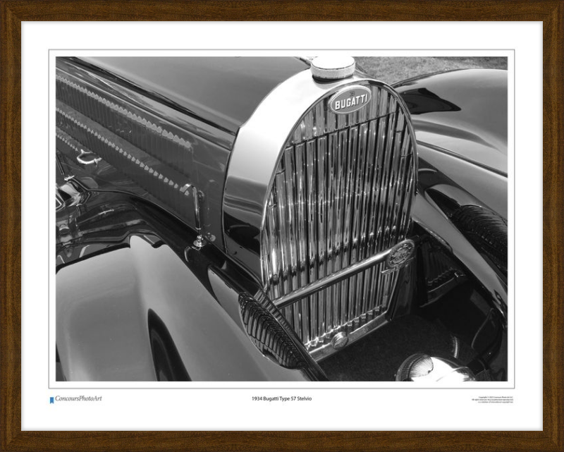 1934 Bugatti Type 57 Stelvio / CPA201B / Black and White