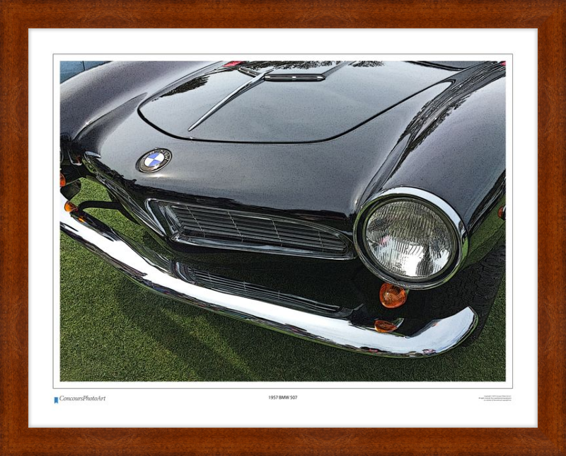 1957 BMW 507 Roadster / CPA217C / Stylized Print