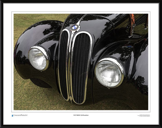 1937 BMW 328 Roadster / CPA206C / Stylized Image