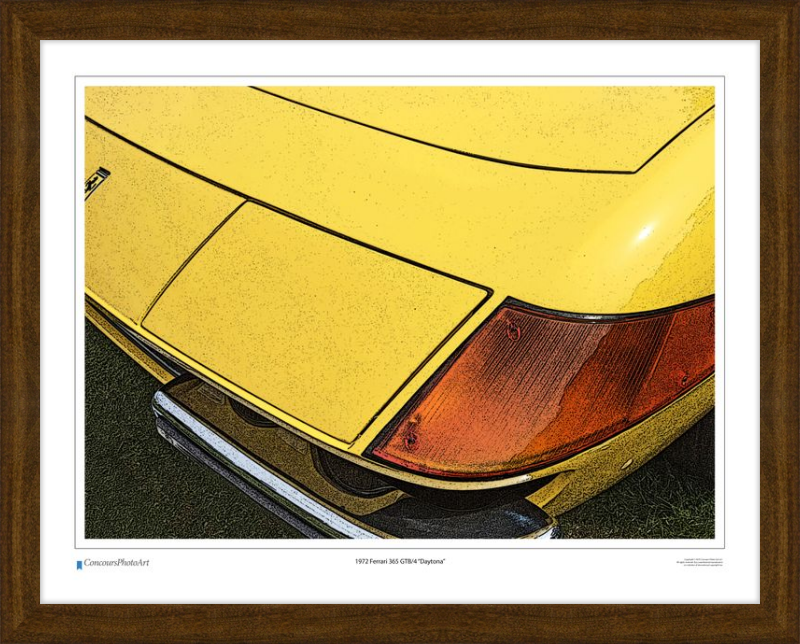 1972 Ferrari 365 GTB/4 “Daytona” / CPA205C / Stylized Print