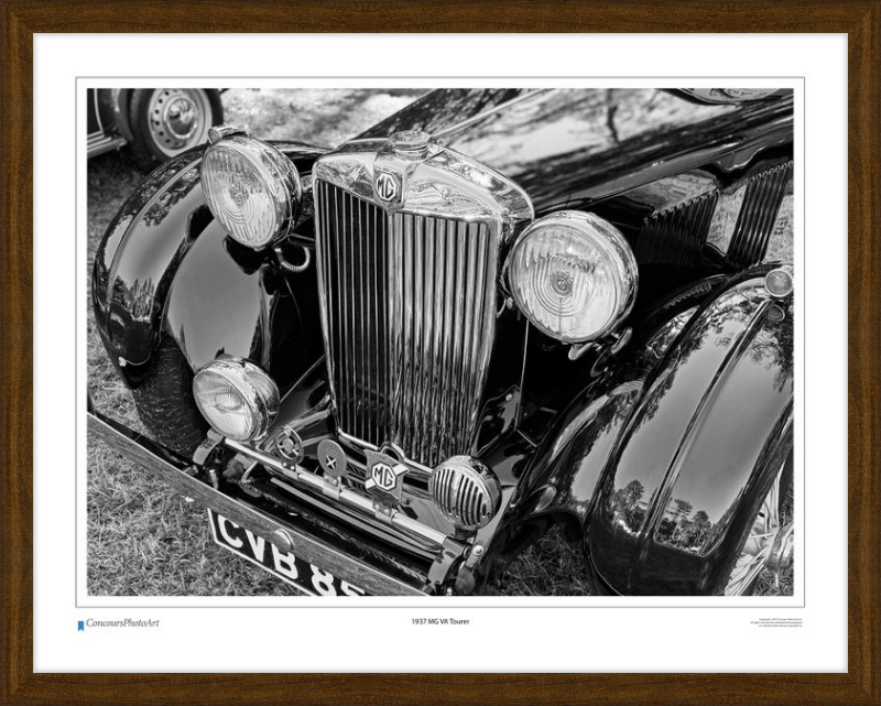 1937 MG VA Tourer / CPA120B / B&W Print