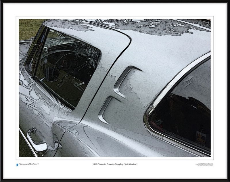 1963 Chevrolet Corvette Sting Ray "Split Window" / CPA301c / Stylized Image