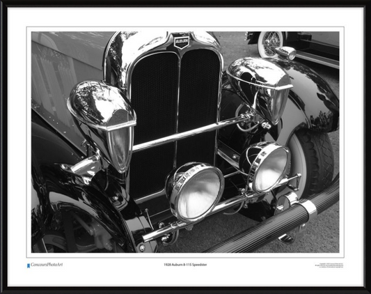 1928 Auburn 8-115 Speedster / CPA311B / Black and White