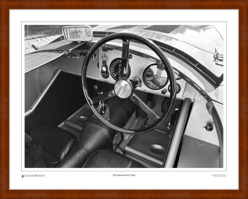 1953 Jaguar XK120 C-Type / CPA615B / B&W Print