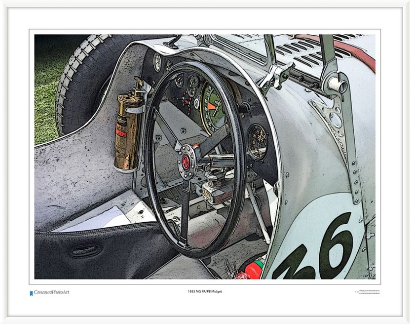 1935 MG PA/PB Midget / CPA607C / Stylized Print