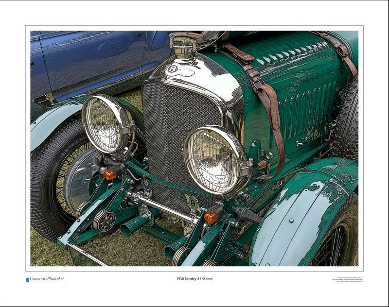 1930 Bentley 4 1/2 Litre / CPA113C / Stylized Print