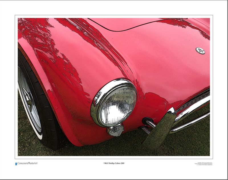 1963 Shelby Cobra 289 / CPA303C / Stylized Image