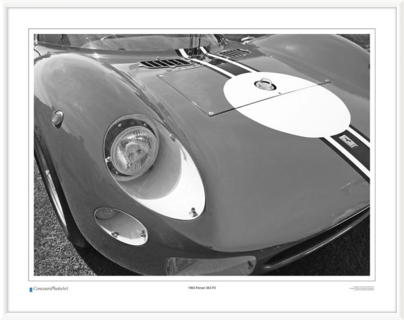 1965 Ferrari 365 P2 / CPA411B / B&W Print