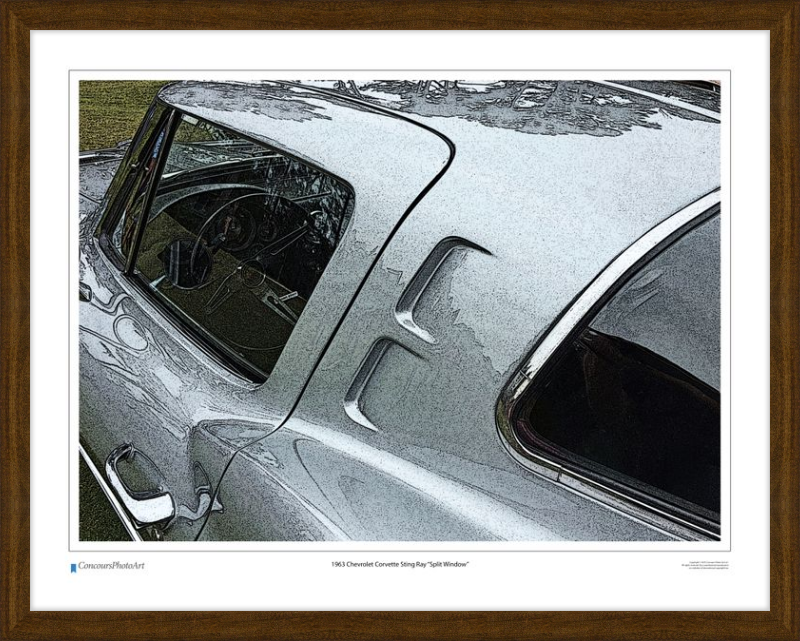 1963 Chevrolet Corvette Sting Ray "Split Window" / CPA301C / Stylized Print