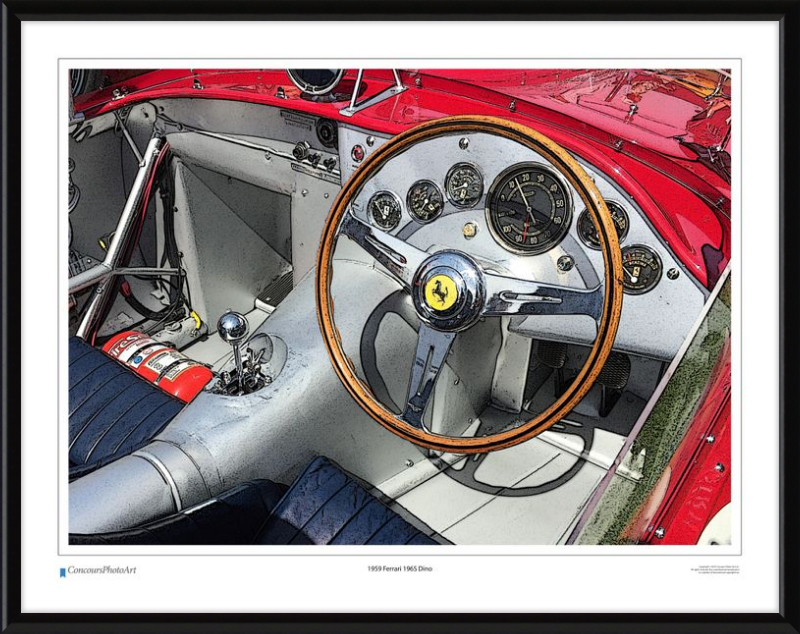 1959 Ferrari 196S Dino / CPA604C / Stylized Print