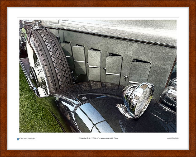 1931 Cadillac Series 355A V-8 Fleetwood Convertible Coupe / CPA323C / Stylized Print
