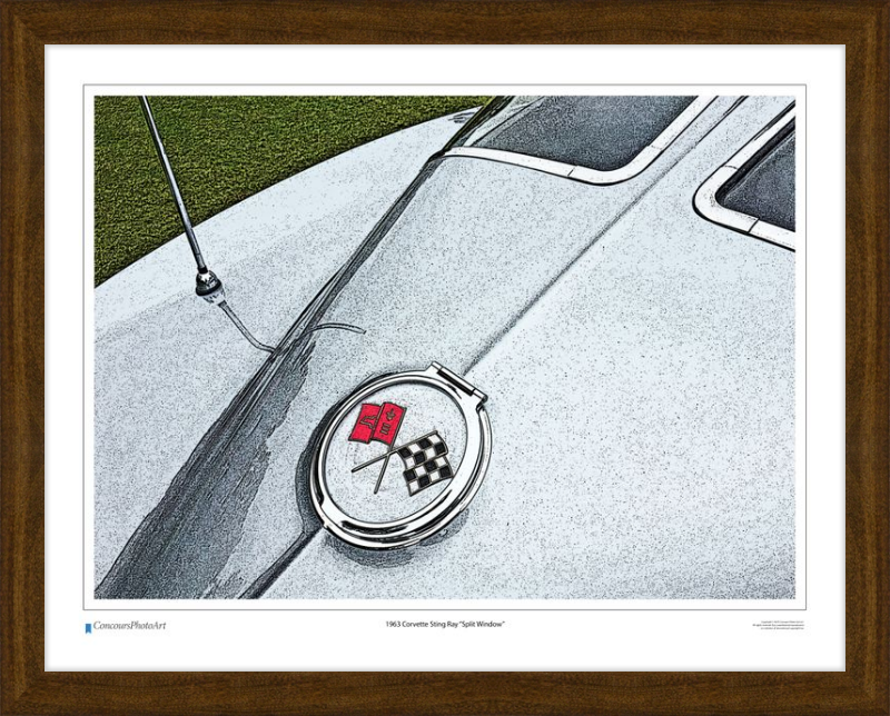 1963 Chevrolet Corvette Sting Ray "Split Window" / CPA317C / Stylized Print