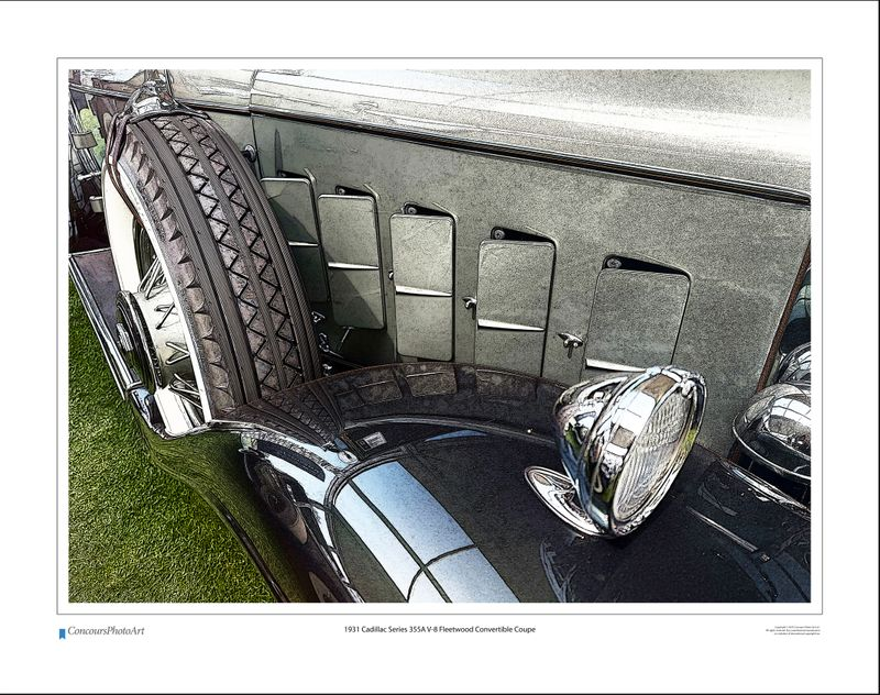 1931 Cadillac Series 355A V-8 Fleetwood Convertible Coupe / CPA323C / Stylized Print