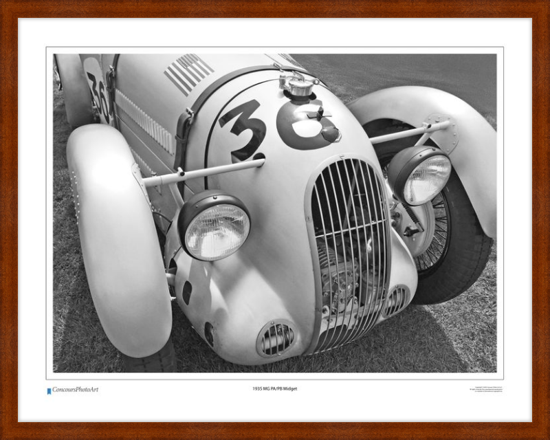 1935 MG PA/PB Midget / CPA410B / B&W Print