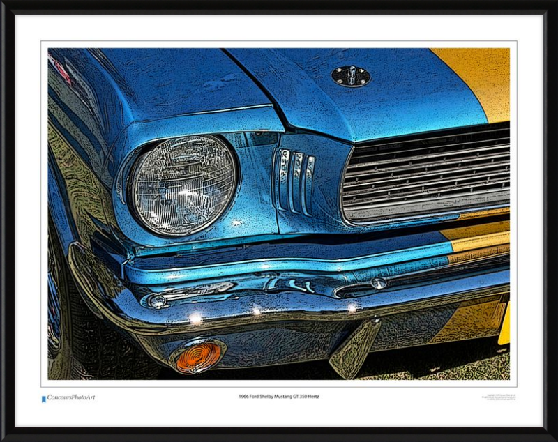 1966 Ford Shelby Mustang GT 350 Hertz / CPA319C / Stylized Print