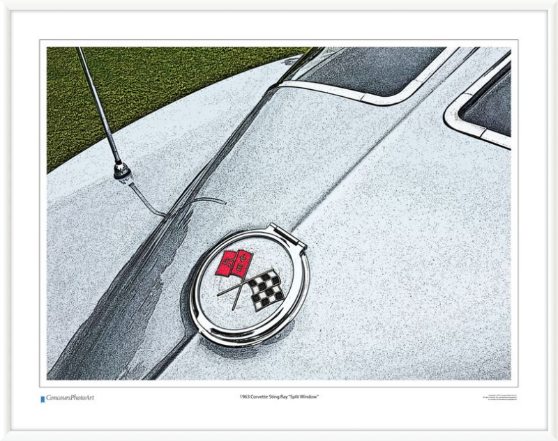 1963 Chevrolet Corvette Sting Ray "Split Window" / CPA317C / Stylized Print