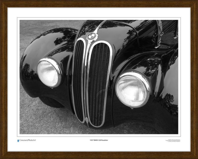 1937 BMW 328 Roadster / CPA206B / Black and White