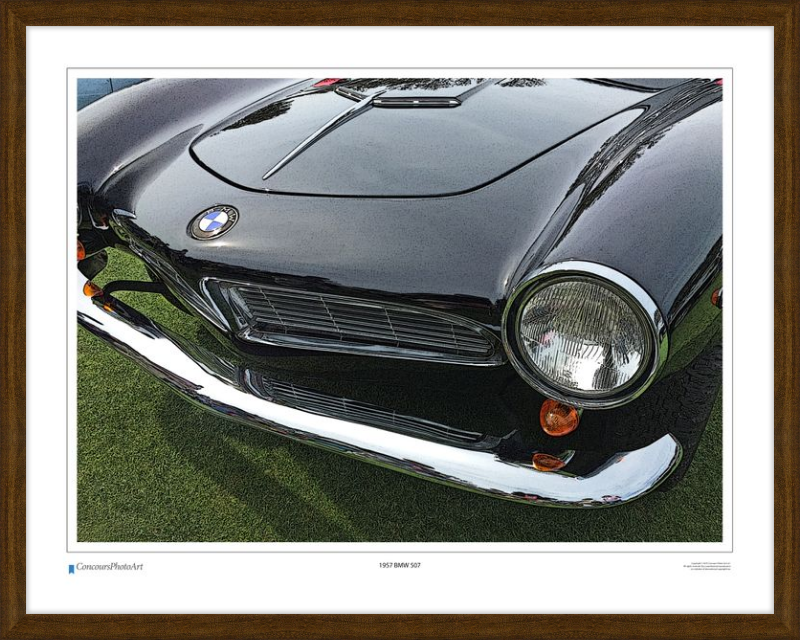1957 BMW 507 Roadster / CPA217C / Stylized Print