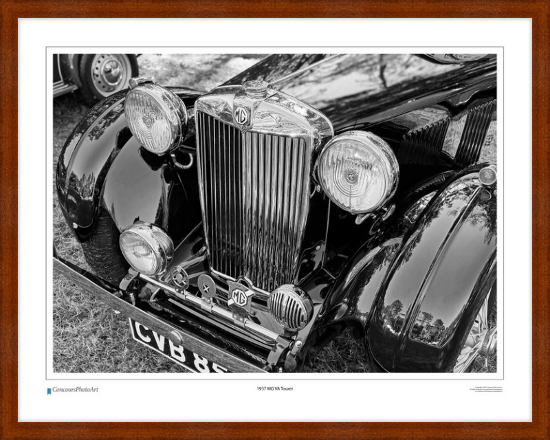 1937 MG VA Tourer / CPA120B / B&W Print