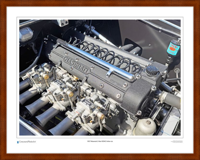 1957 Maserati 2-liter DOHC Inline-six / CPA714A / Color Print