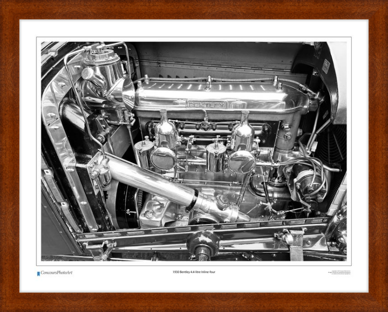 1930 Bentley 4.4-litre Inline-four / CPA713B / B&W Print