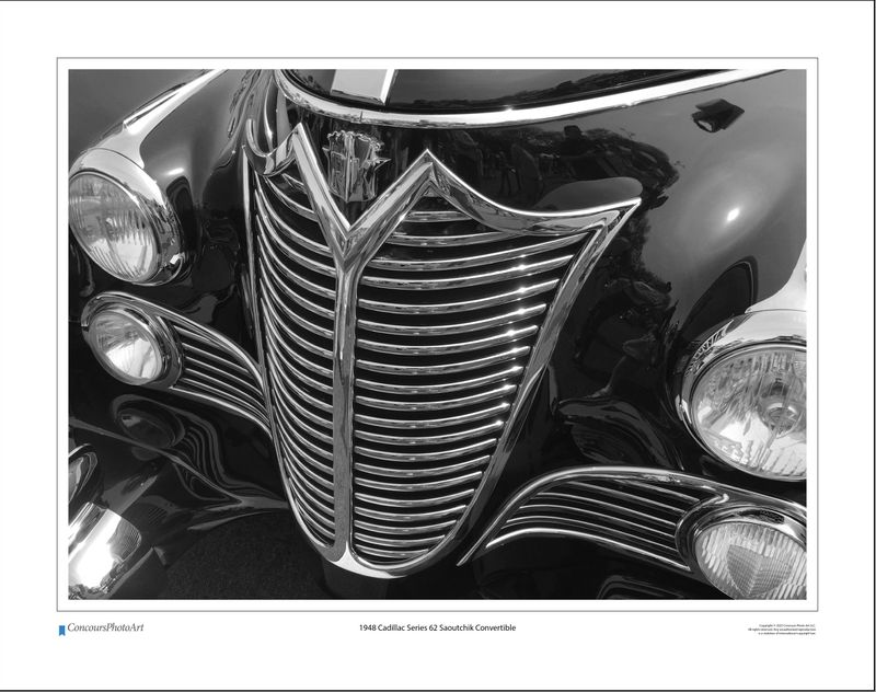 1948 Cadillac Series 62 Saoutchik Convertible / CPA302B / Black and White