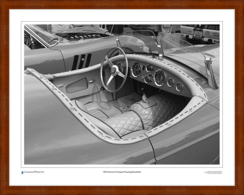 1952 Ferrari 212 Export Touring Barchetta / CPA608B / Black and White