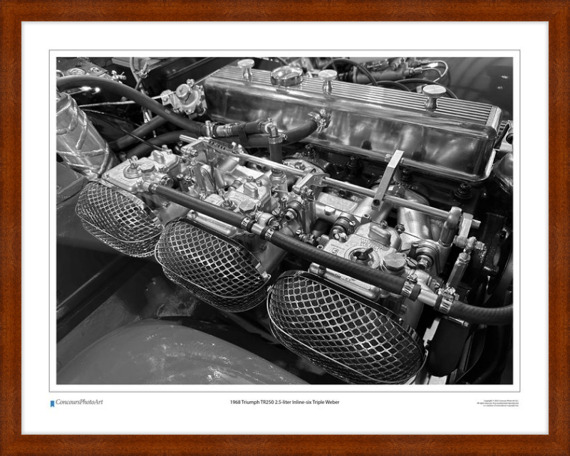 1968 Triumph TR250 2.5-liter Inline-six Triple Weber / CPA707B / Black and White