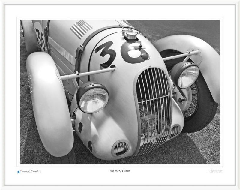 1935 MG PA/PB Midget / CPA410B / B&W Print
