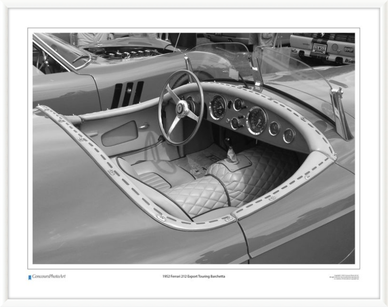 1952 Ferrari 212 Export Touring Barchetta / CPA608B / Black and White