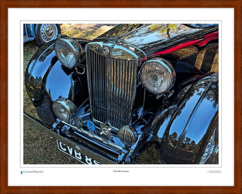 1937 MG VA Tourer / CPA120C / Stylized Print