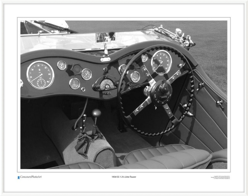 1934 SS 1 2½-Litre Tourer / CPA612B / Black and White