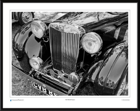 1937 MG VA Tourer / CPA120B / B&W Print
