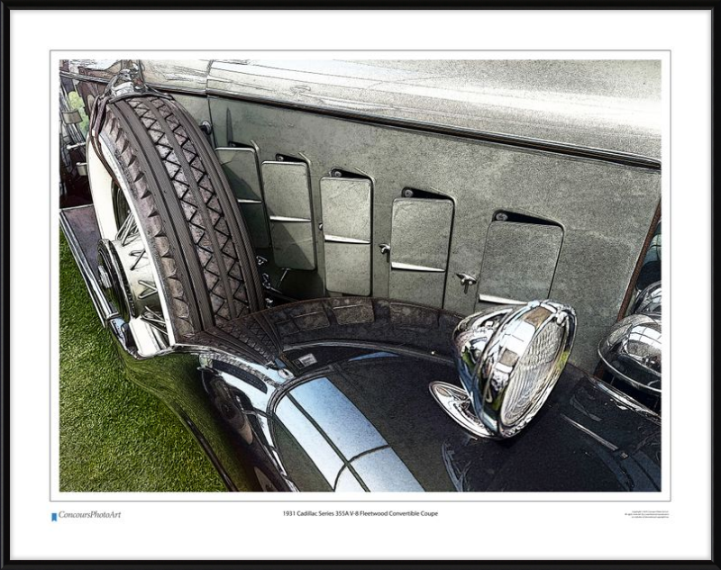 1931 Cadillac Series 355A V-8 Fleetwood Convertible Coupe / CPA323C / Stylized Print