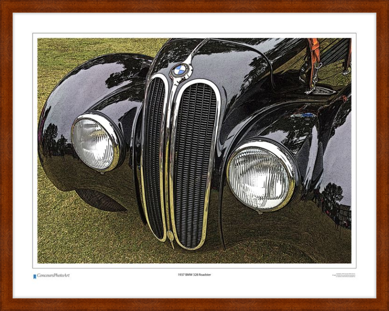 1937 BMW 328 Roadster / CPA206C / Stylized Print